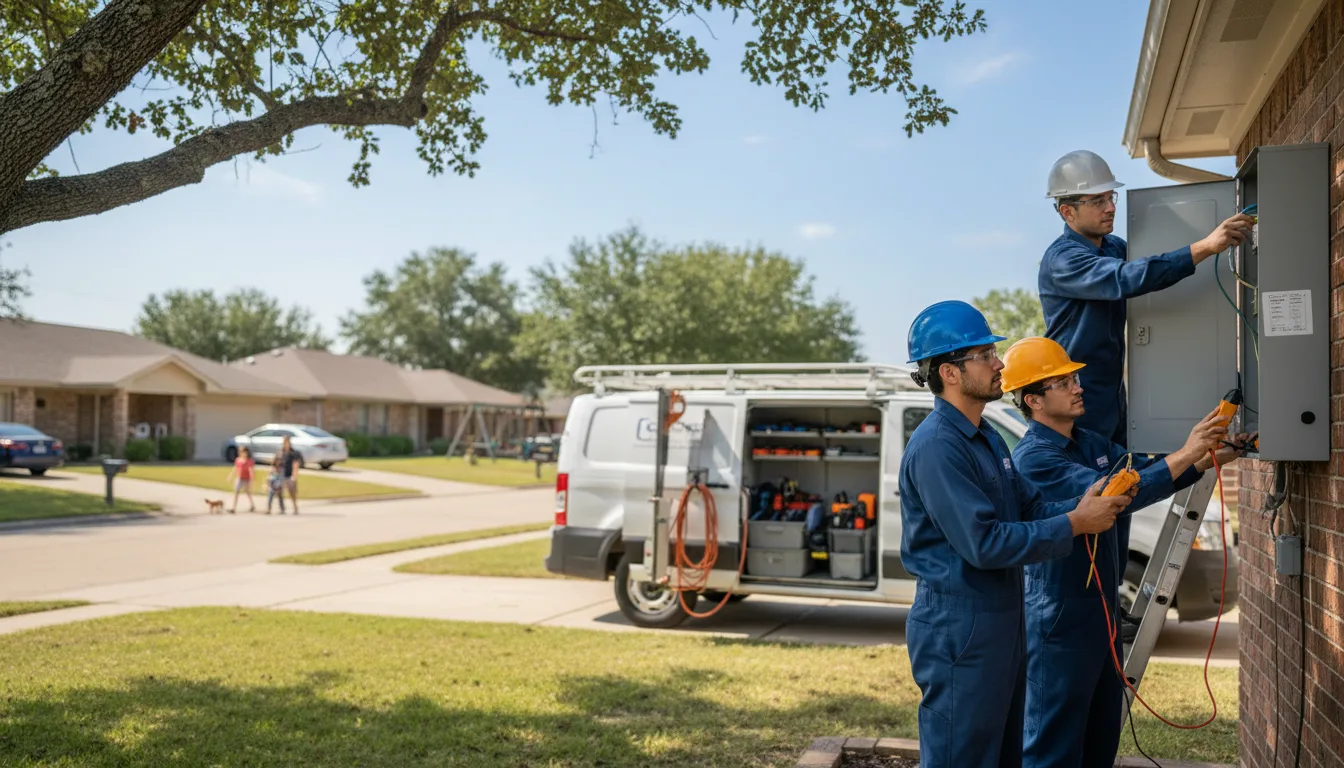 Certified electrician providing emergency electrical services in Protivin, IA